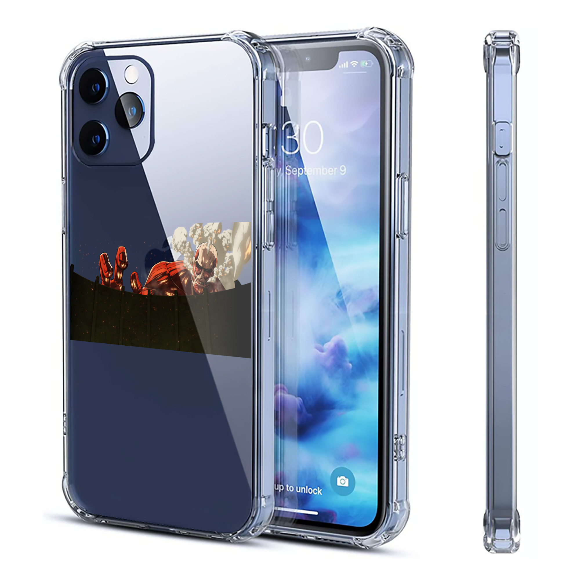 （画像用） 進撃の巨人 Attack on Titan 【iPhone 12シリーズ対応】透明スマホケース（クリアソフトケース）